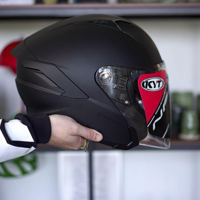 KYT NFJ Polos Black Doff