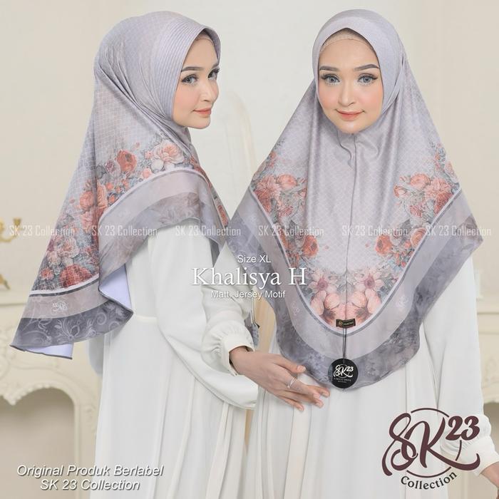 Sk 23 Collection Jilbab Instan Khalisya H Motif Sublim Terbaru Hijab Bergo Daily Ped Antem Muslim