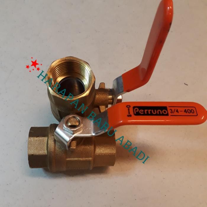 Ball Valve Perruno Kuningan 2" Inch / Stop Kran Kuningan