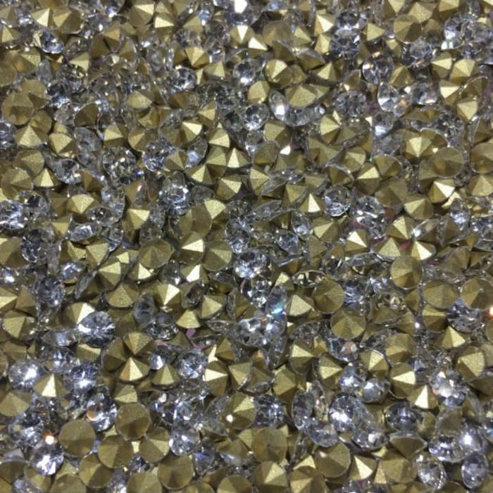 PERMATA TEMPEL SS 18 WARNA PUTIH BENING RHINESTONE 10 GROSS