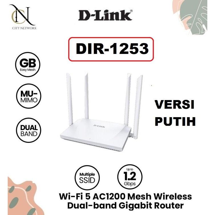 D-Link DIR-1253 Wireless AC1200 MU-MIMO Wi-Fi Gigabit Router DIR1253