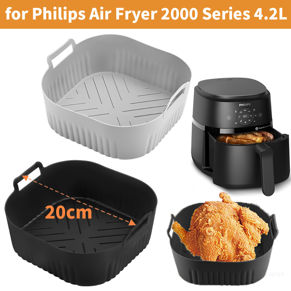 20cm Silicone Air Fryer Mold for Philips Air Fryer 2000 Series 4.2L NA229 Air Fryer Accessories