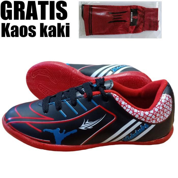 League - Sepatu Futsal Junior Sepatu Futsal Anak Laki Laki Usia PAUD TK SD SMP Gratis Kaos Kaki 1 2