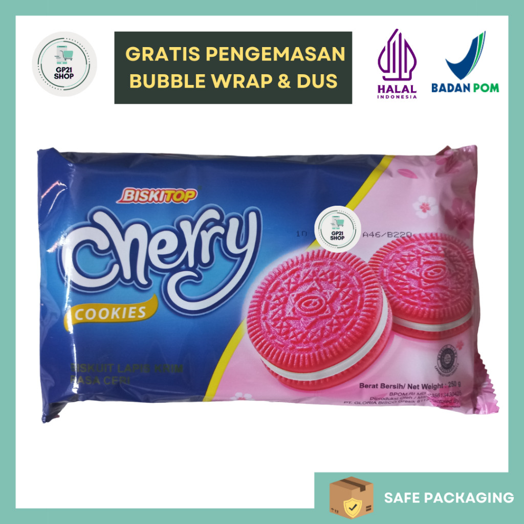 Biskitop Cherry Cookies 250gr