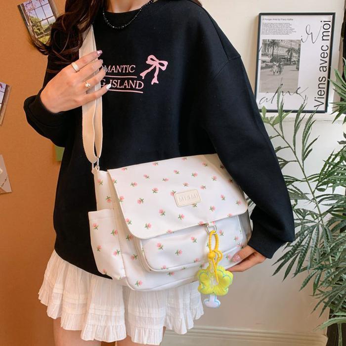 Aerostreet.Shoes - Mismi Jena Bag Tas Selempang Wanita Flower Korean Style Messenger Sling Bag