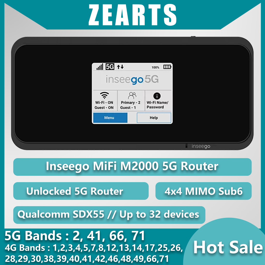 Inseego M2000 5G Router 2.7Gbps 5050mAh Pocket WIFI 2.4GHz/5GHz WiFi6 hotspot LTE Cat22 4g 5g sim