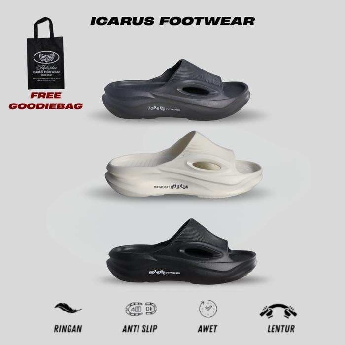 Aerostreet - Icarus Footwear Recovery - Sandal Pria Sendal Jelly Karet Eva Casual Anti Slip Selop