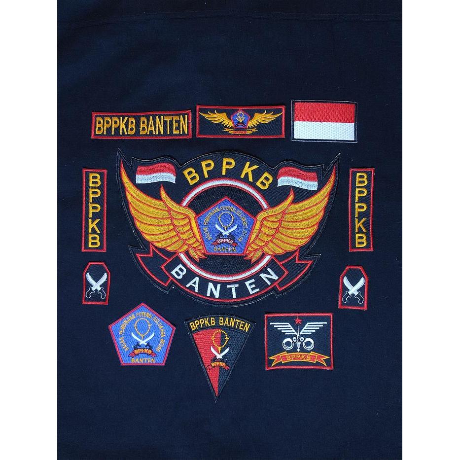 1SET BPPKB BANTEN lengkap atribut pakaian. bordir komputer,emblem bordir jaket, kemeja, seragam
