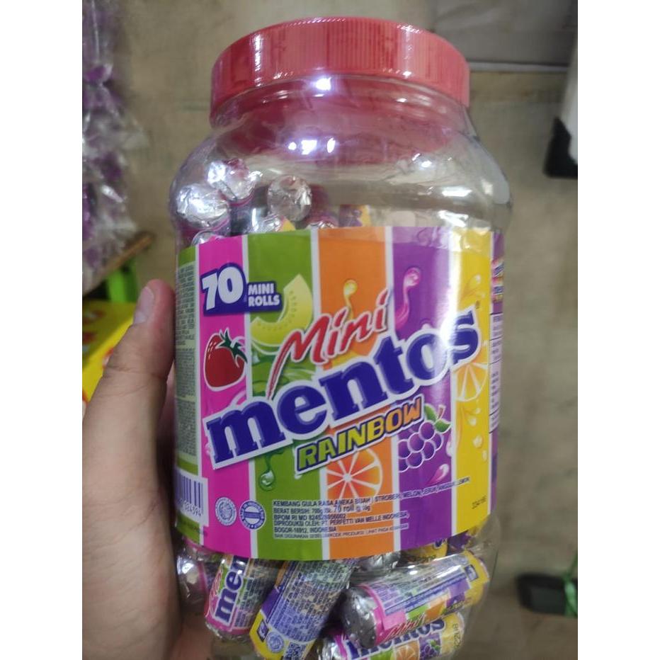 MENTOS ROLL TOPLES MINI ISI 70 PCS RAINBOW