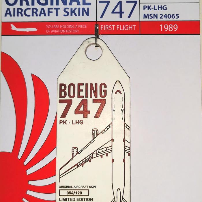 Aviation Tag Plane Aircraft Skin Tag Aerotag.Id Lion Air 747 Pk-Lhg