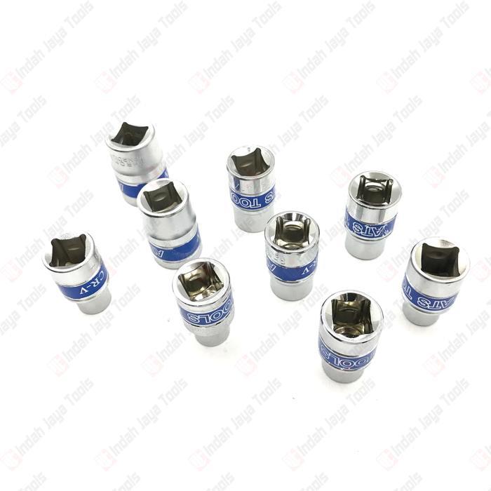 "New" ATS Mata Sok 1/2 inch 6 PT 8 9 10 11 12 mm - Kunci Sock Shock Socket