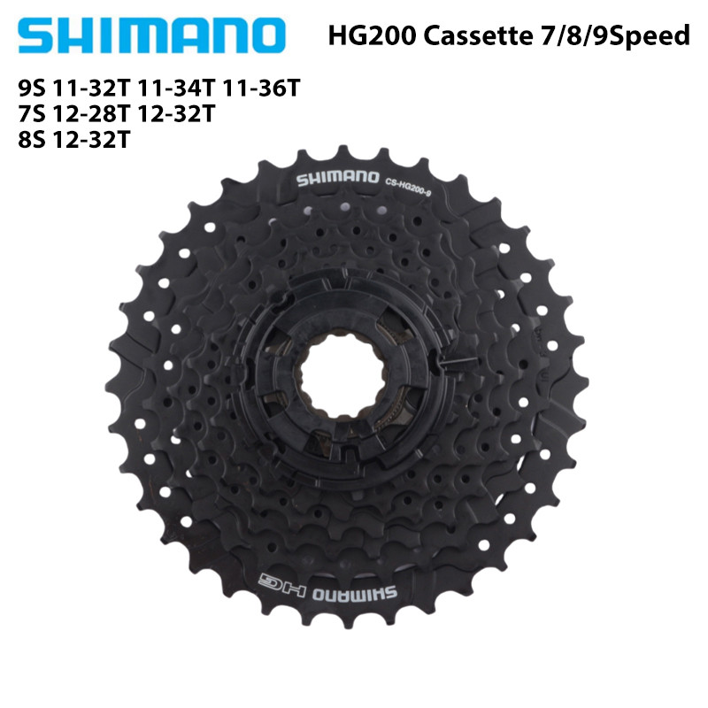 SHIMANO CS-HG200 Cassette Sprocket 7 8 9 Speed Multiple Gear Range Options 12-28T 11-36T HG