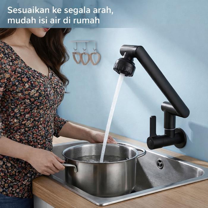 Toto - Kran Angsa Dapur Fleksibel/Kran Wastafel/Kran Air/Kran Cuci Piring Tembok/Kran Shower 1/2
