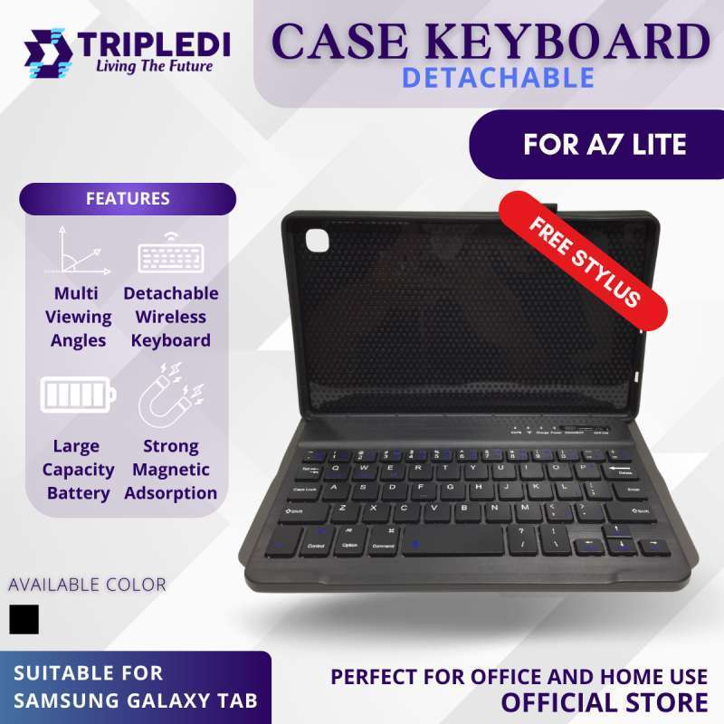 TRIPLEDI Case Samsung Galaxy Tab A7 Lite SM-T220 T225 8.7 inch 2021 Keyboard Wireless Flip Casing