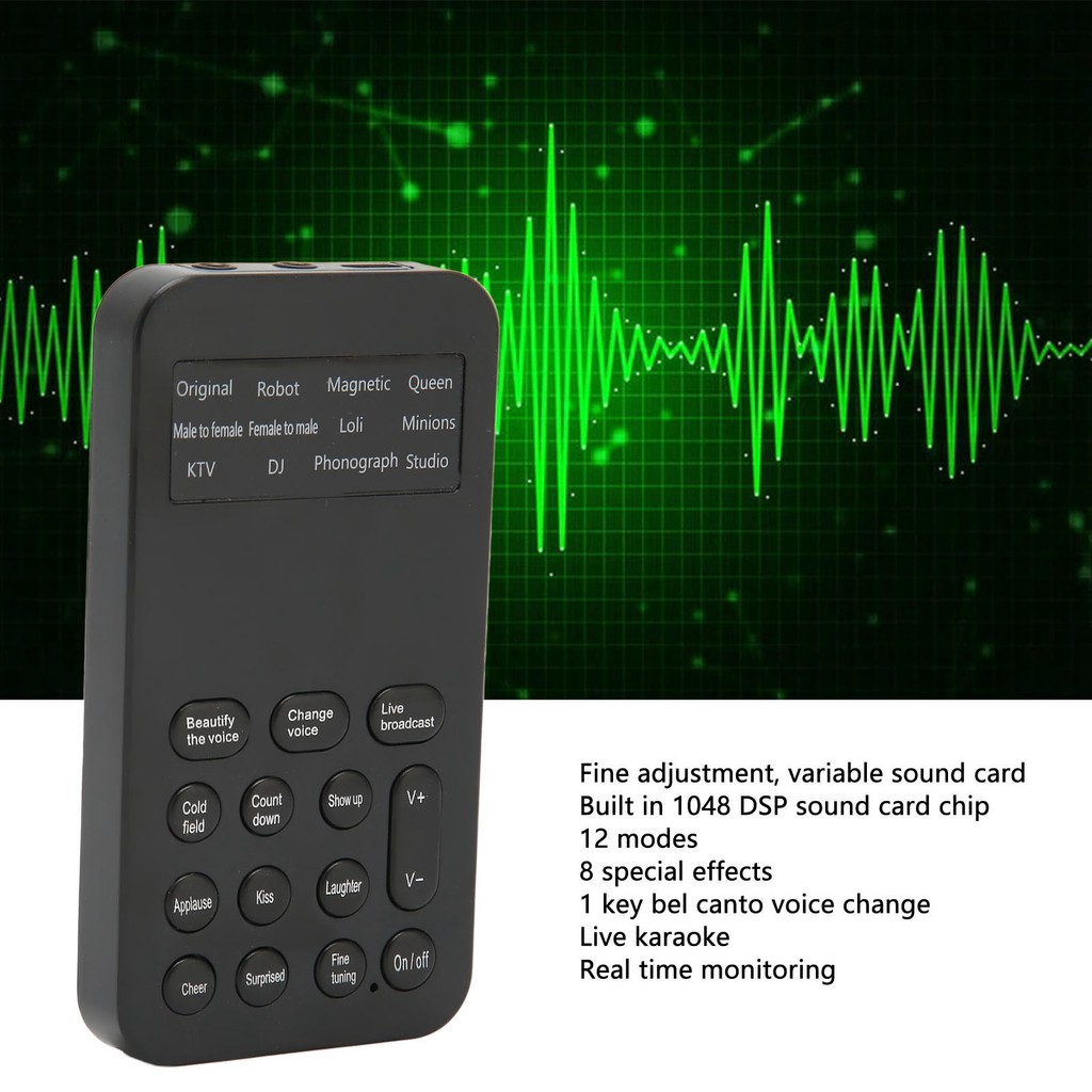Sound Changer Voice Changer Handheld Voice Changer Device 8 Sound Effects Machine for Phone Calling