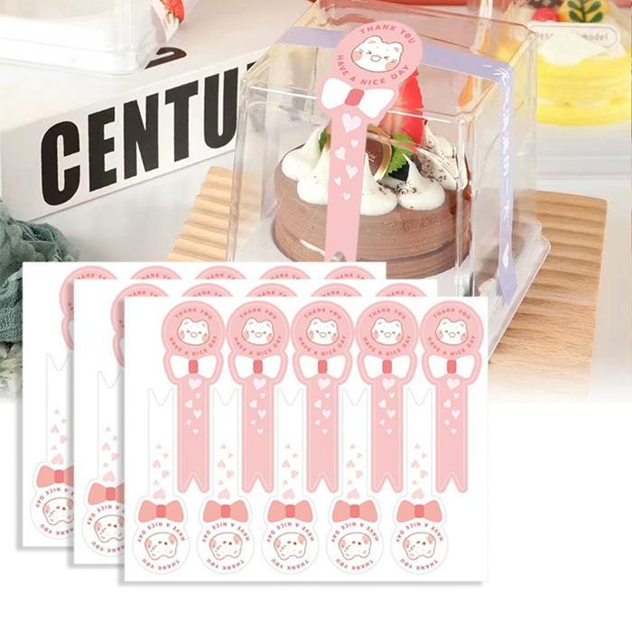 100pcs Stiker Segel Label HANDMADE imut-imut Panjang sticker kue basah
