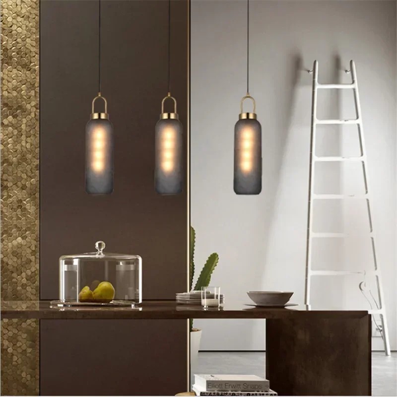 Modern creative glass ball pendant light Nordic home decoration restaurant pendant light bedroom