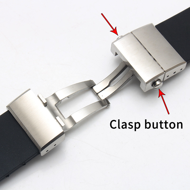 Convex interface 24*11 silicone rubber strap for ORIS AQUIS Bracelet diving watch strap Waterproof