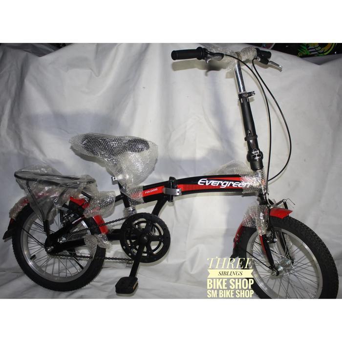 Sepeda Lipat Evergreen 16 Inch - Hitam Merah