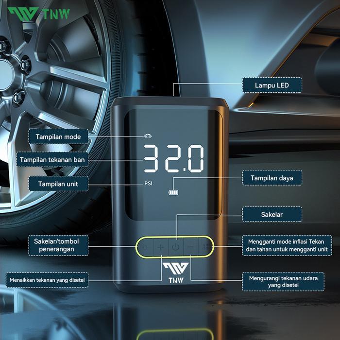 Tnw Car Air Pump Tire Inflator Portable Pompa Ban Mobil Pompa Angin