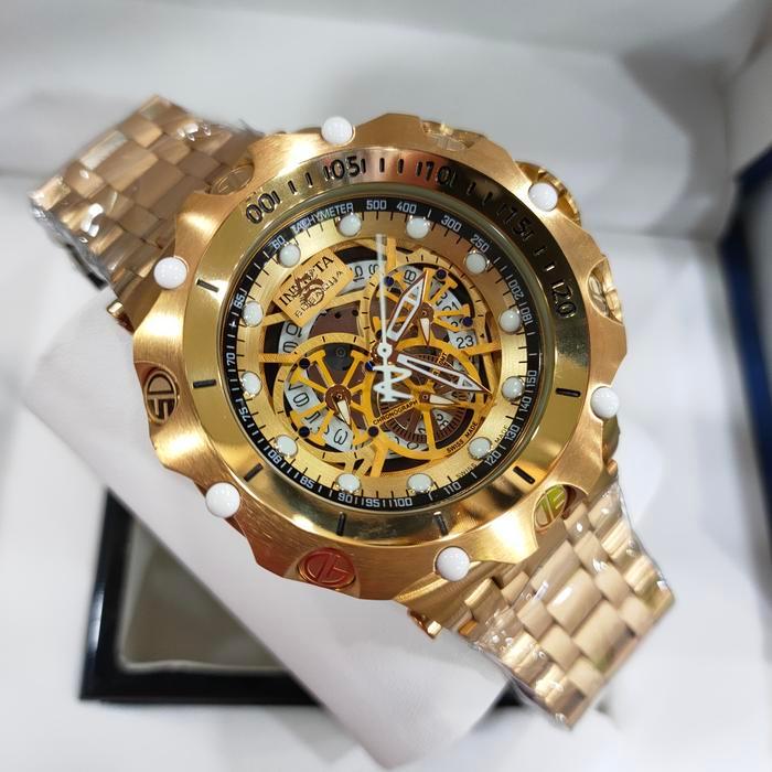 Jam Tangan Pria INVICTA VENOM Reserve Premium AAA Gold