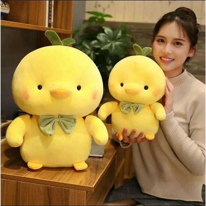 Miniso Toys - Boneka Bebek Kuning Lucu Boneka Bebek Korea Gemoy Lalafanfan Mainan Anak Terbaru