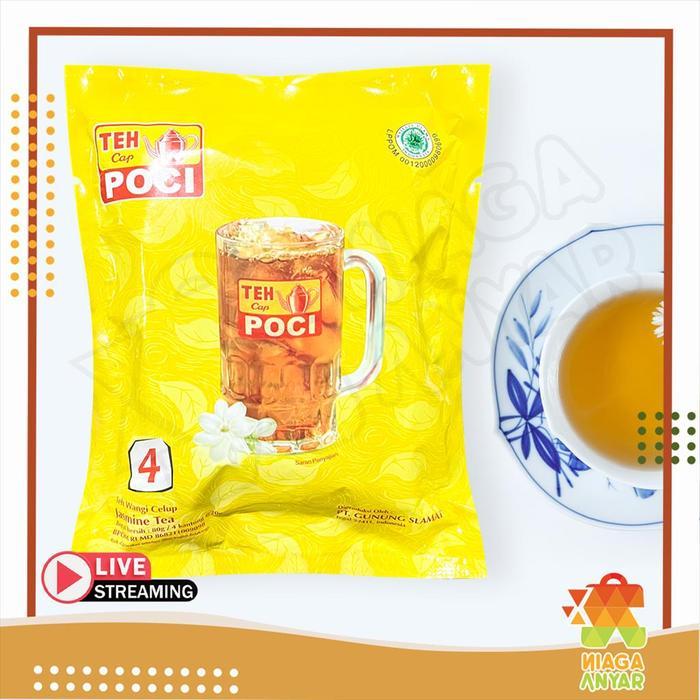 "New" NA Teh Poci Jasmine Jumbo / Bubuk Serbuk Kantong Teh Celup Kemasan Besar Rasa Melati