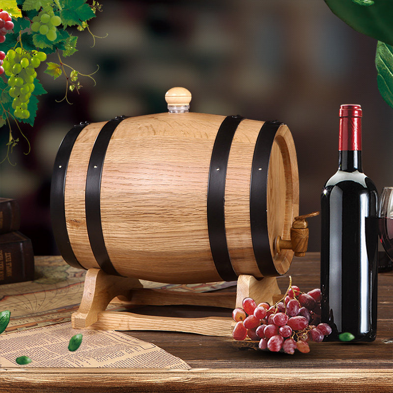 New Oak Solid Wood Gallless Wine Fermentation Barrel - Home DIY Empty Wine Barrel