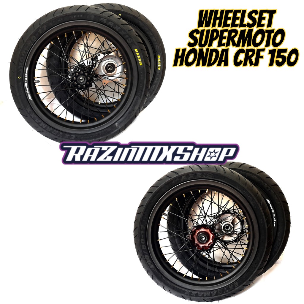 wheelset supermoto crf ban maxxis baru roda sumo crf 300/350 ring 17