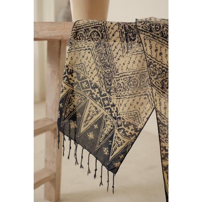BATIK RATU - Scarf Batik Parang Kelok - Blue DNC