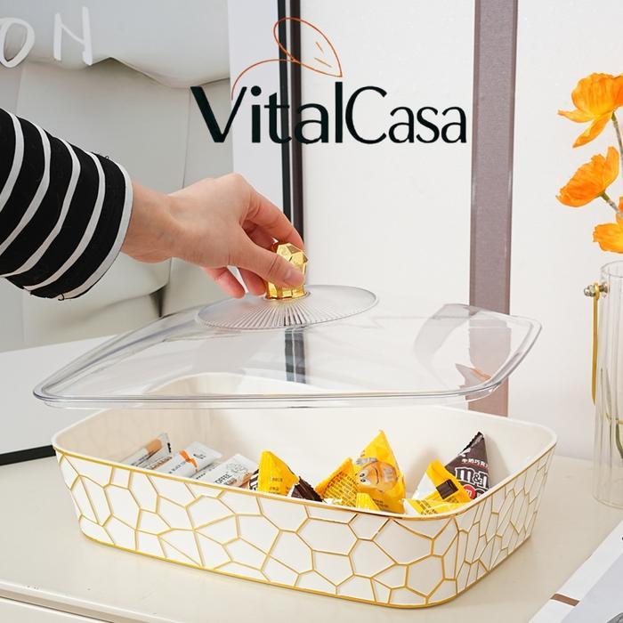 Produk TerbaruTempat Buah Tempat Roti Aesthetic Nampan Dengan Tutup / Nampan Aesthetic/Piring