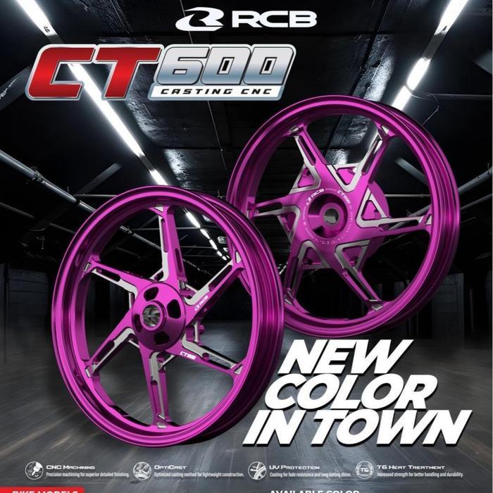 RCB Velg RCB CNC CT600 CT 600 untuk Honda Click Vario 125 150 160 CBS Aerox Mio J Mio S Mio Sporty F