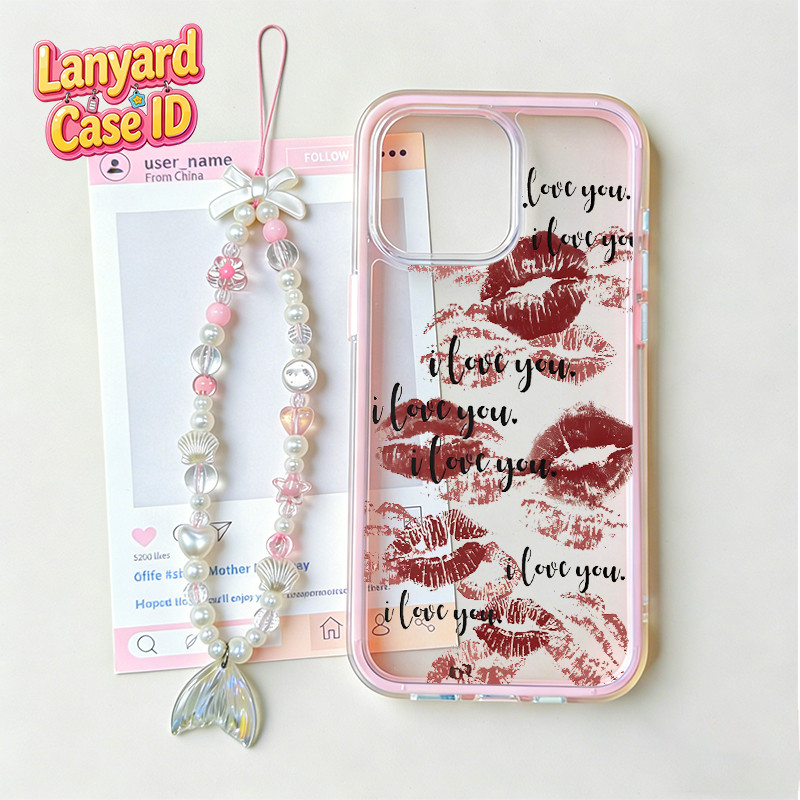Lanyard 2 In 1 Surat Tanda Ciuman Case realme Note 80 C85 5G C85 Pro Note 70 C75 Note 60 60X C75X Ck
