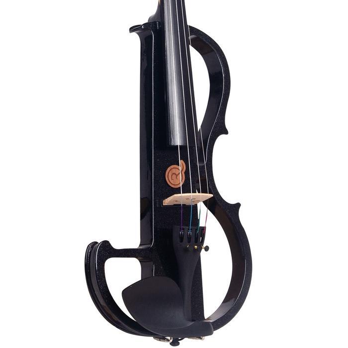 (Langsung Diproses) Biola Elektrik Violin 4/4 Merk Mandalika Warna Hitam Fullset Hardcase | Grab/Gos