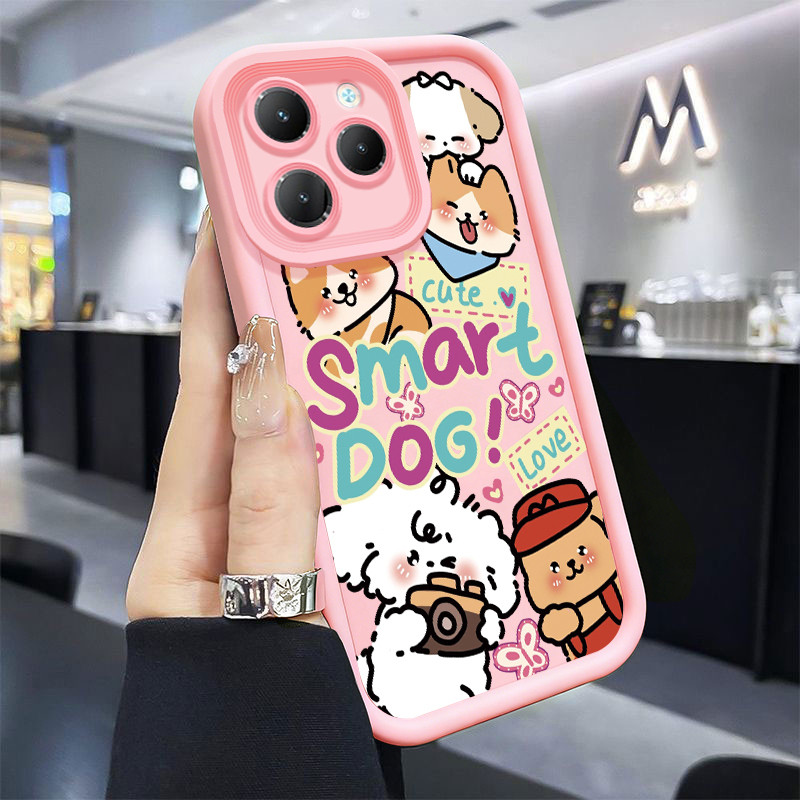 Casing Hp untuk Infinix Hot 40 Hot 40 Pro Hot 40I Tecno Spark 20 Pro Plus Case Kamera anak anjing Ka