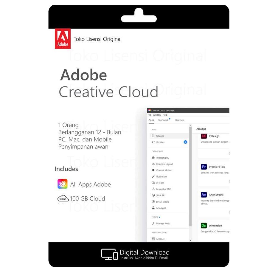 Adobe Creative Cloud Original - 1 Year Subscription