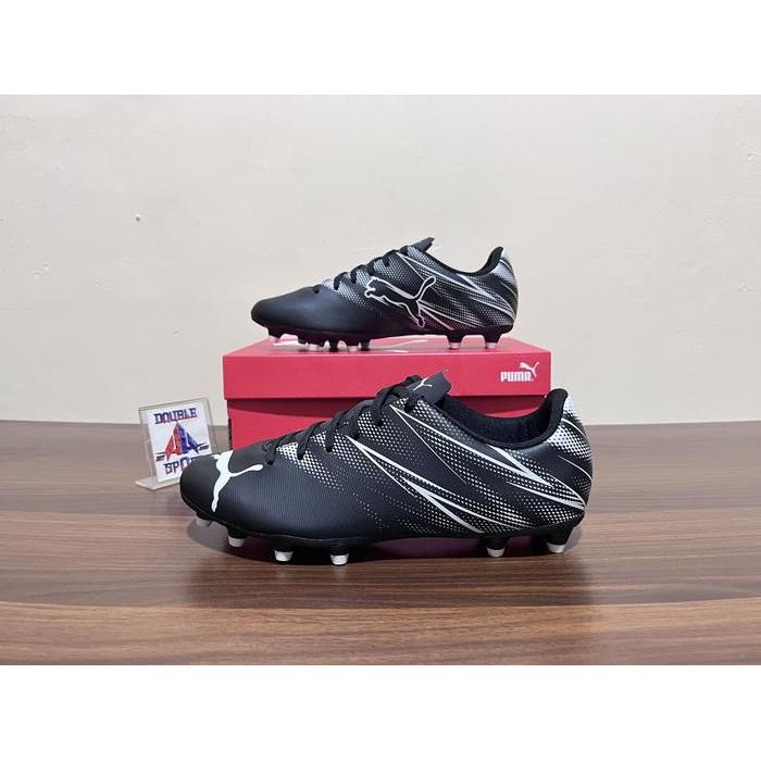 Sepatu Sepak Bola Puma Attacanto FG AG Black Silver Mist 107477 01 Original