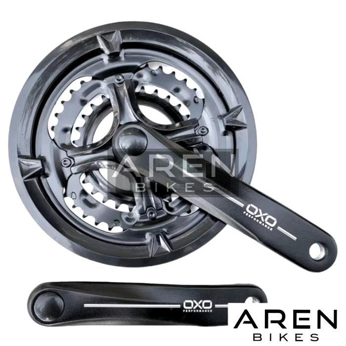 CRANK 3 SPEED 48T 42T ALLOY 48 38 28 42 34 24 GIR GEAR DEPAN TENGAH SEPEDA MTB FEDERAL 170 48T 38T