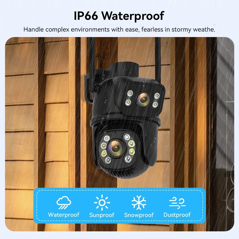 Hamrol Wireless CCTV Camera System 8CH NVR 8MP PTZ Dual Lens Security Camera Kit Outdoor Night
