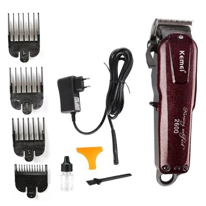 Kemei 2600 Alat Cukur Listrik Kemei 2600 Cordless Km-2600 Rechargeable Hair Clipper Mesin Rambut Km