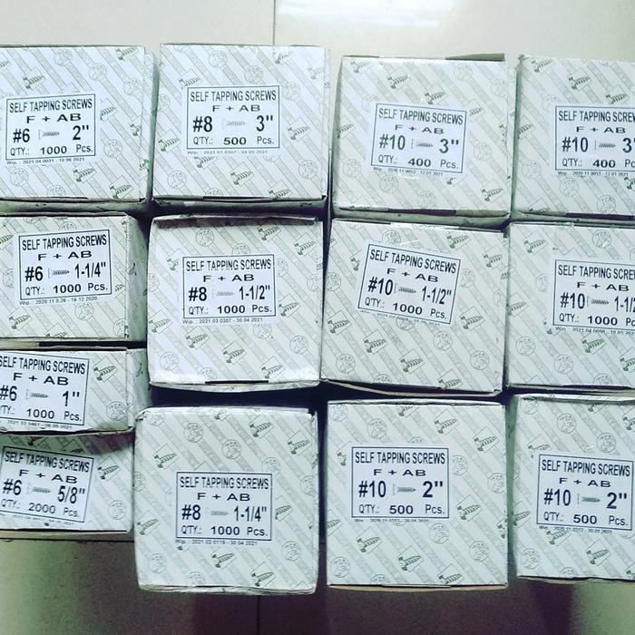 SEKRUP TAPPING KEPALA RATA 6X1=2,5CM /SEKRUP FH 6X1 MOONLION