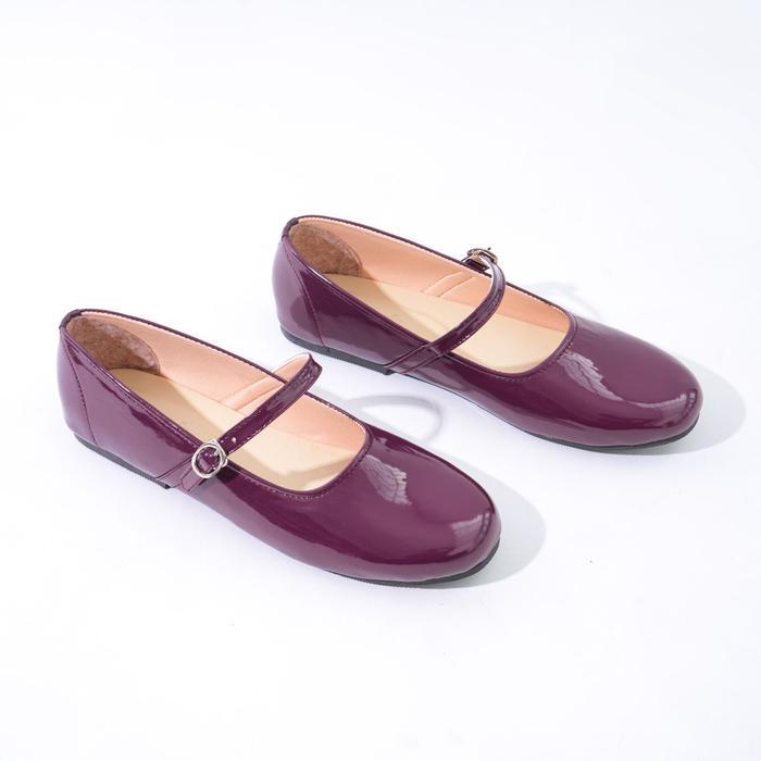 Handmadeshoesby - [Flatshoes Wanita] Flatshoes Quensa Kerja Karet Hitam