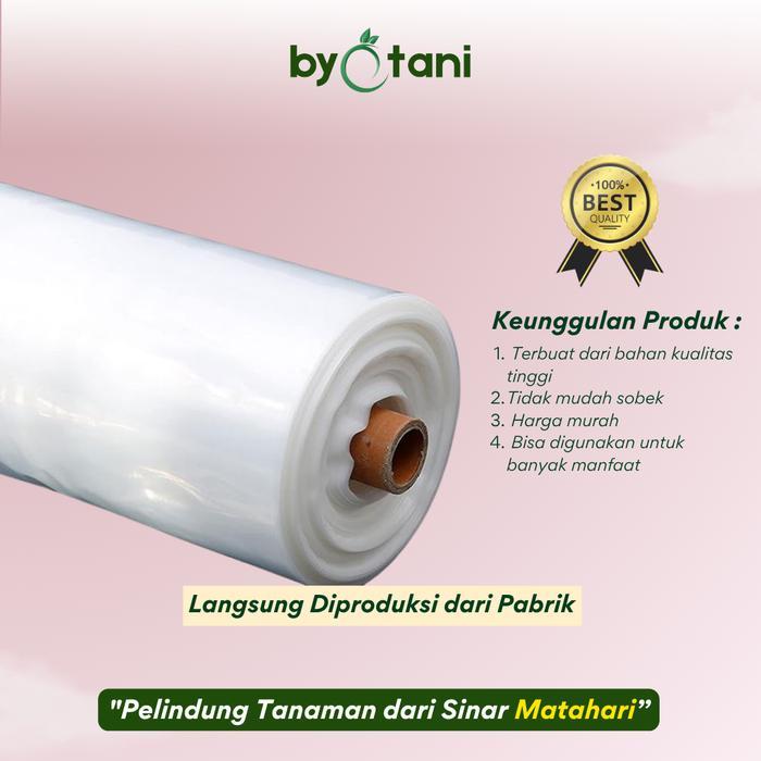 PLASTIK UV KADAR 14% TEBAL 200 MICRON LEBAR 5 METER - PLASTIK FILTER SINAR UV GREENHOUSE