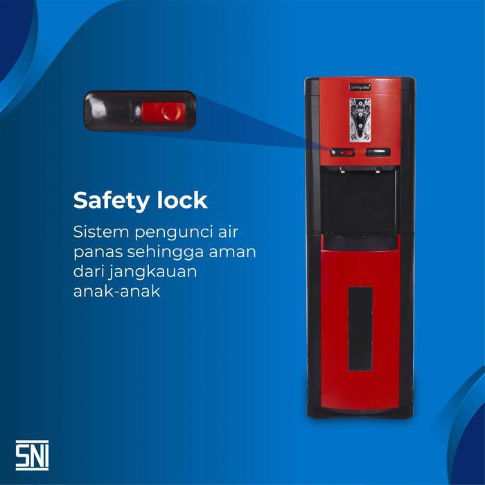 Miyako Wdp 200 H Dispenser - Black Red [Galon Bawah/Hot & Normal] Hitam Merah