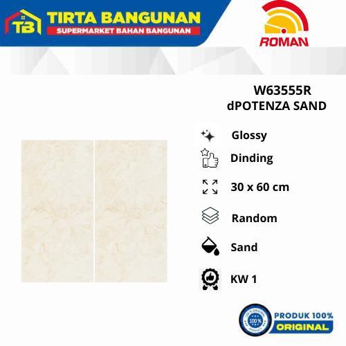 ROMAN KERAMIK 30 X 60 CM WALL TILE W63555R dPOTENZA SAND KERAMIK DINDING KW1