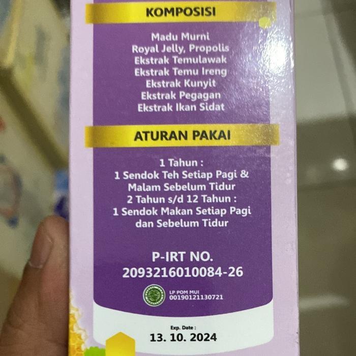MADU GEMUK ANAK GIZI IKAN SIDAT WASHFAH 280 PLUS TEMULAWAK PEGAGAN ROYAL JELLY MINYAK IKAN SALMON