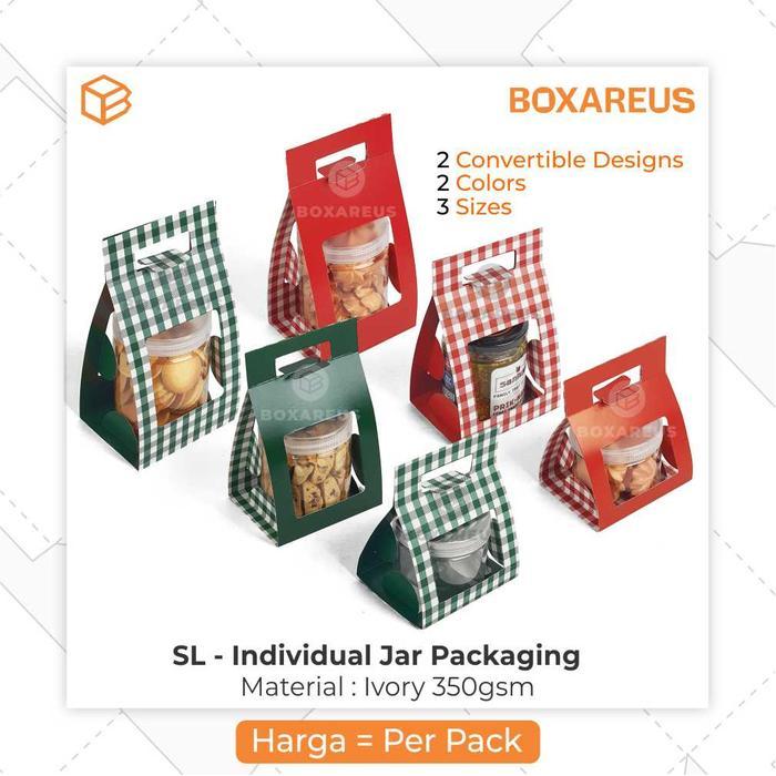 Kotak Dus Kemasan Kue Kering Toples Satuan Tabung Jar Tenteng SL Jar