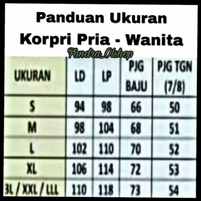 1 SET SERAGAM BAJU BATIK KORPRI FURING PRIA WANITA + PIN KORPRI LOIND