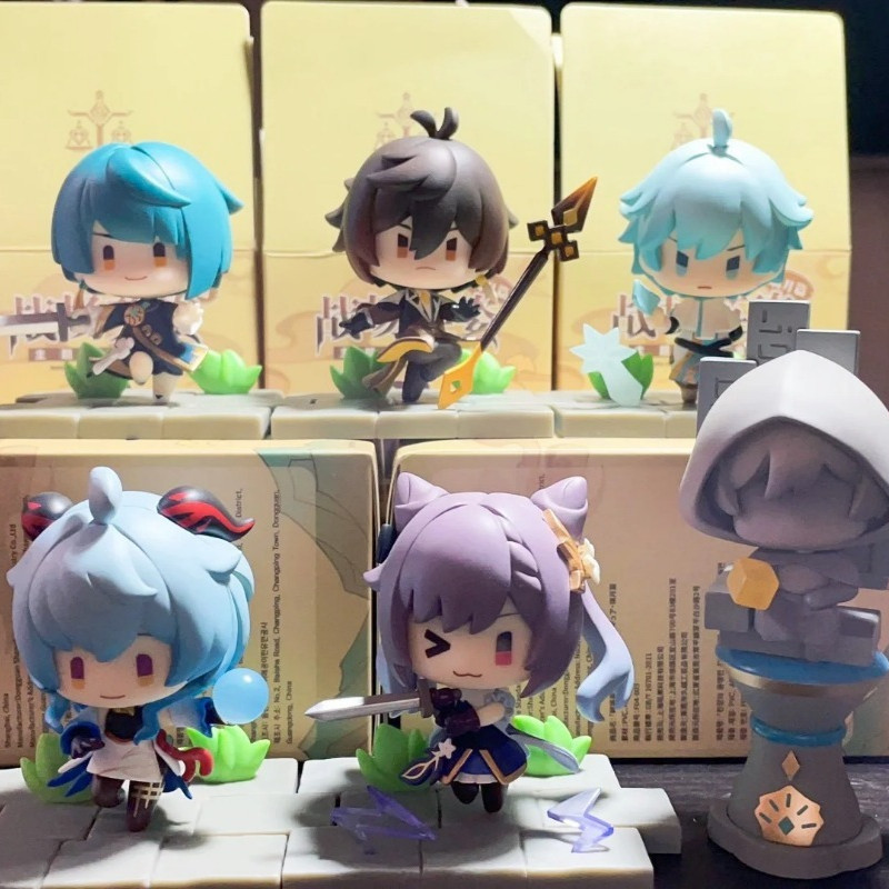 Genshin Impact Liyue Edition Battle Stance Blind Box Genshin Impact Mystery Box Figure Doll Ornament