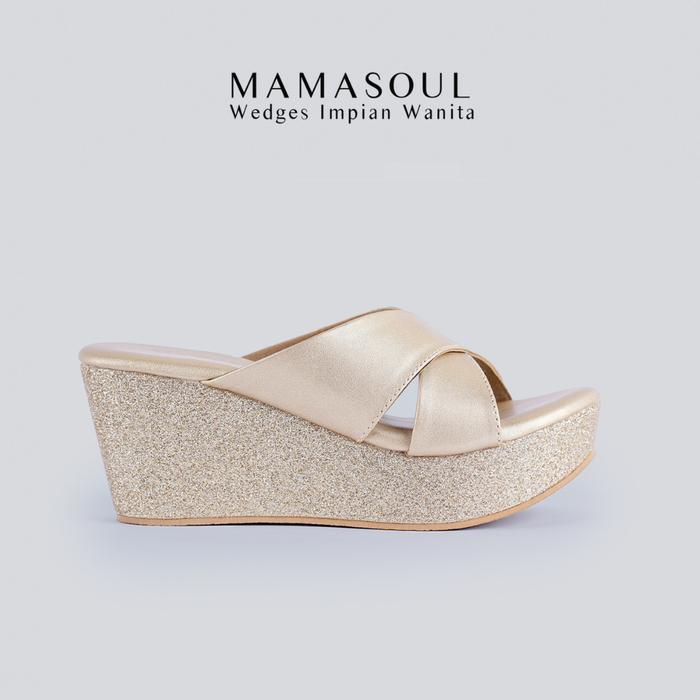MAMASOUL WEDGES NATALIE - SANDAL WEDGES SELOP WANITA 7 CM